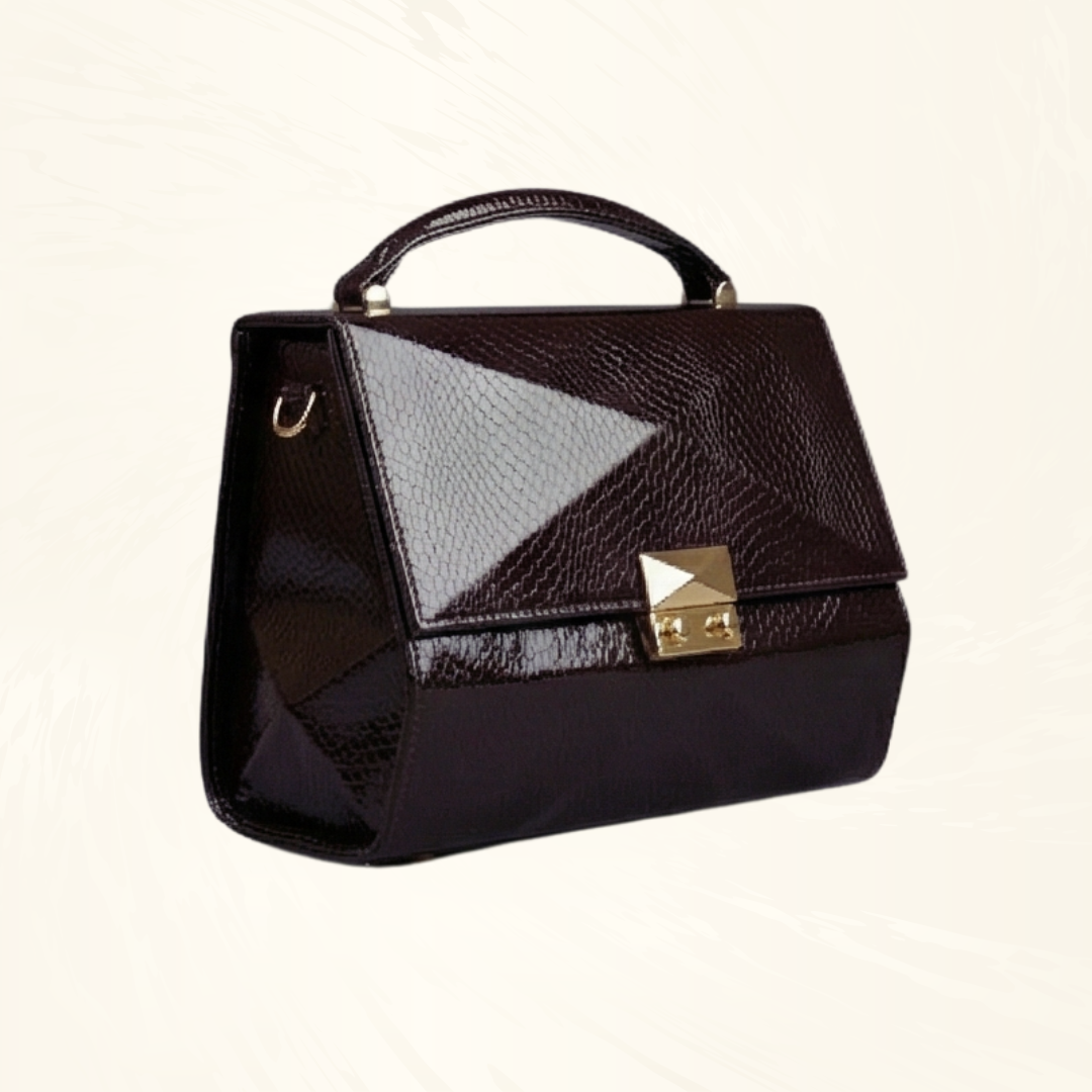 Duo Tone | Pure Leather Hardened Handbag